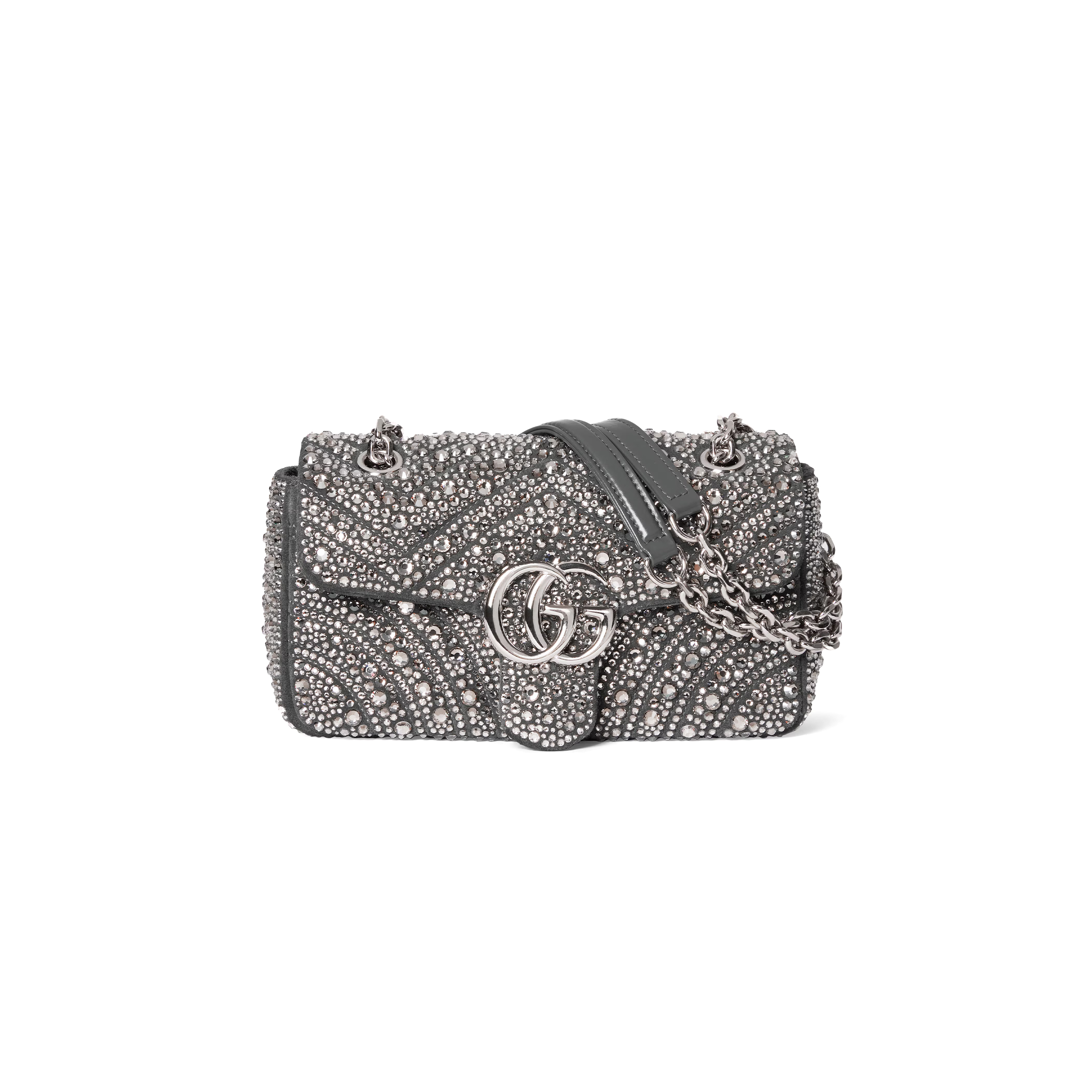 GUCCI GG MARMONT CRYSTALS SMALL SHOULDER BAG 837280 (22*12.5*6cm)